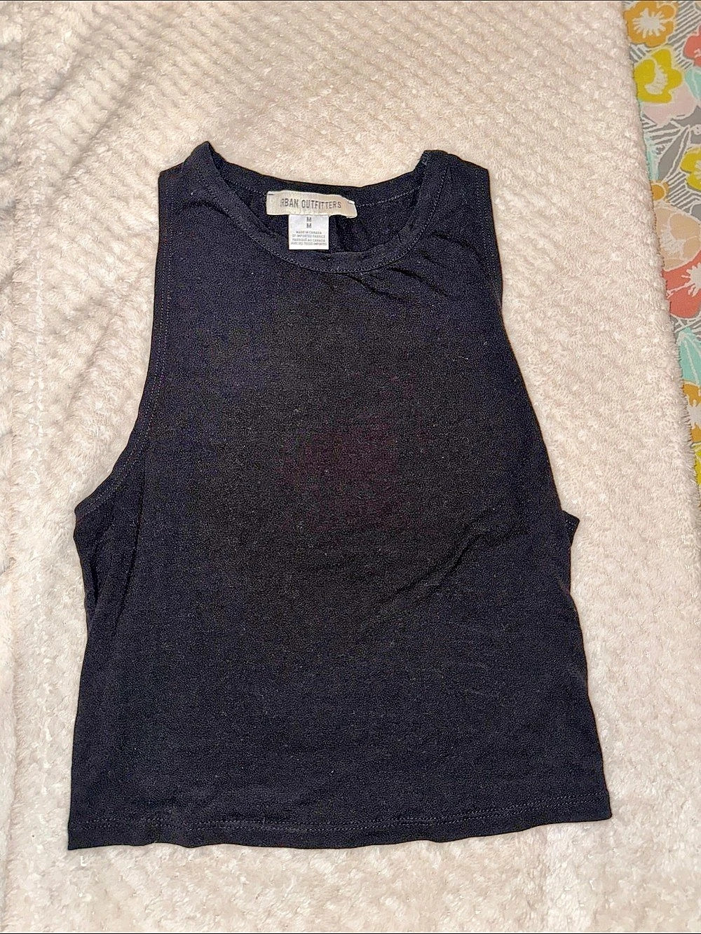 Urban Outfitters Black Cutout Tank Top Size Medium Like New